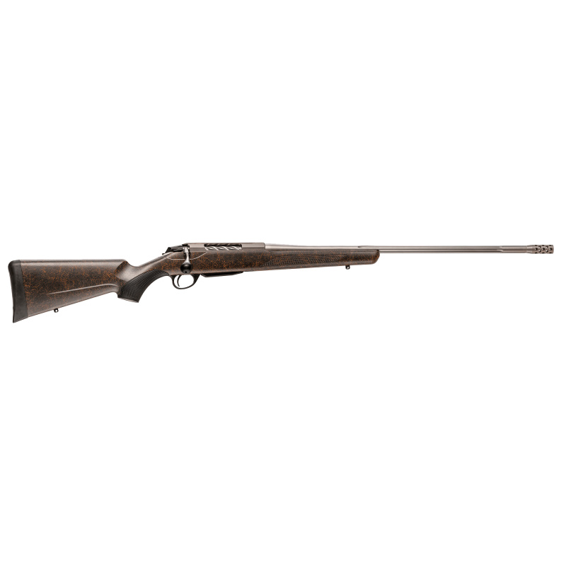 T3x Roughtech, Bolt-Action, Rifle, 6MM Creedmoor, 24" Fluted Threaded Barrel, 5/8X24 Thread Pitch, Satin Finish, Stainless Steel Barrel, Roughtech Ember Laminate Stock, 3 Rounds, 1 Magazine JRTXRBS324