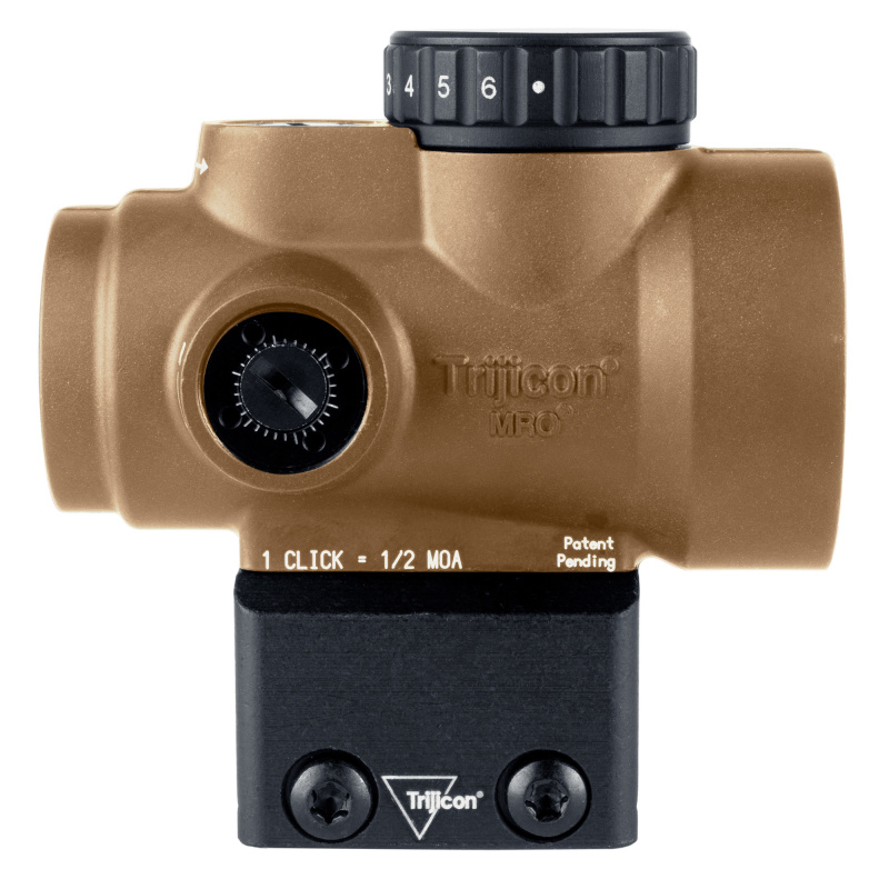 MRO SD, Green Dot, 25mm Objective, 2 MOA Dot, Anodized Finish, Coyote Brown, Full Co-Witness Mount MRO-C-2200348