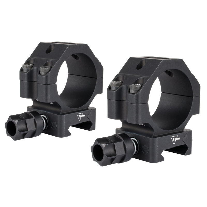 Scope Rings, 30mm Low, Q-LOC, Fits Picatinny, Anodized Finish, Black AC22064