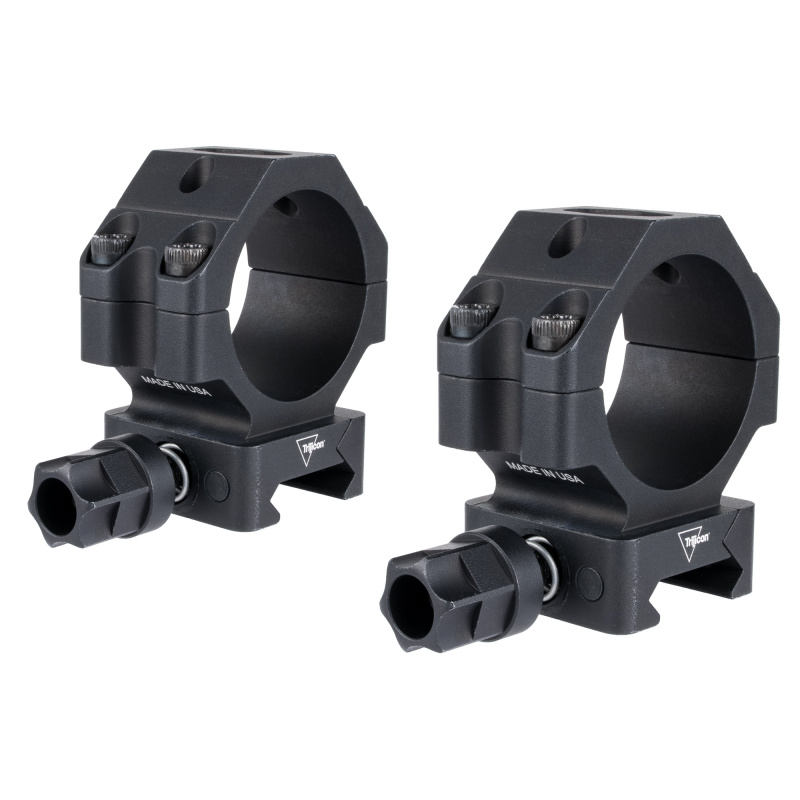 Scope Rings, 30mm Medium, Q-LOC, Fits Picatinny, Anodized Finish, Black AC22065