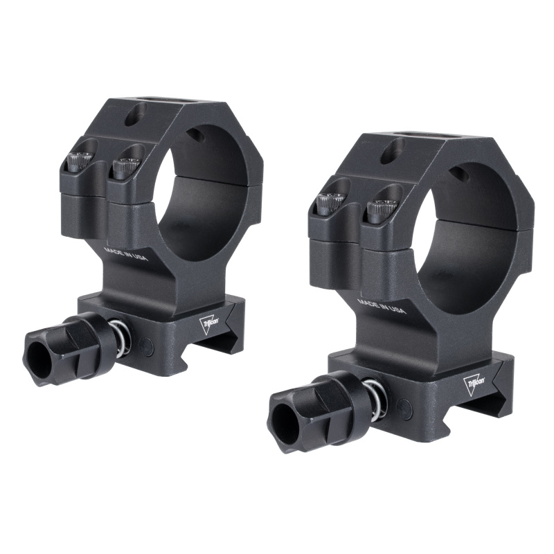 Scope Rings, 30mm Extra High, Q-LOC, Fits Picatinny, Anodized Finish, Black AC22067