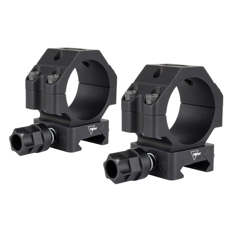 Scope Rings, 34mm Low, Q-LOC, Fits Picatinny, Anodized Finish, Black AC22068