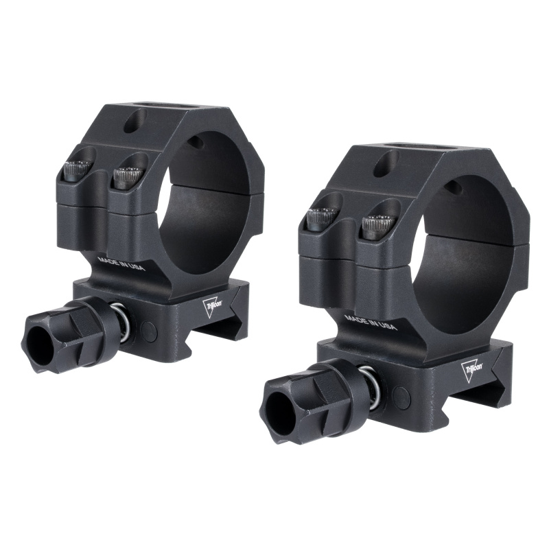 Scope Rings, 34mm Medium, Q-LOC, Fits Picatinny, Anodized Finish, Black AC22069