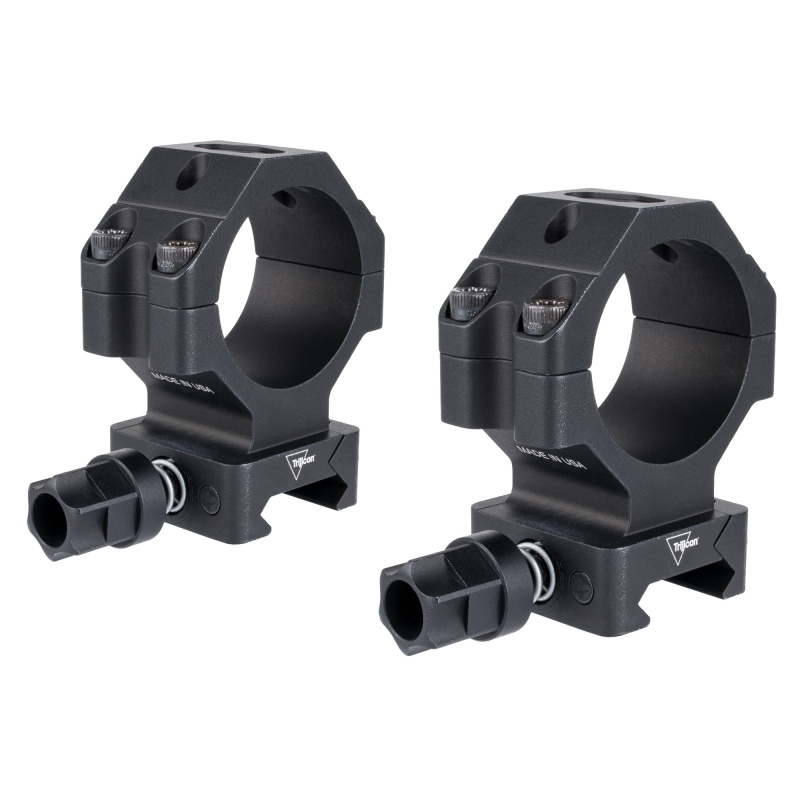 Scope Rings, 34mm High, Q-LOC, Fits Picatinny, Anodized Finish, Black AC22070