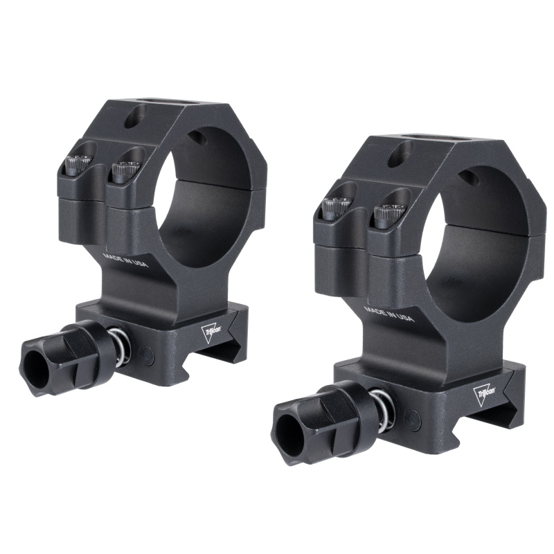 Scope Rings, 34mm Extra High, Q-LOC, Fits Picatinny, Anodized Finish, Black AC22071