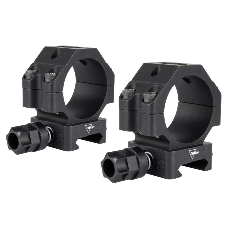 Scope Rings, 35mm Low, Q-LOC, Fits Picatinny, Anodized Finish, Black AC22072