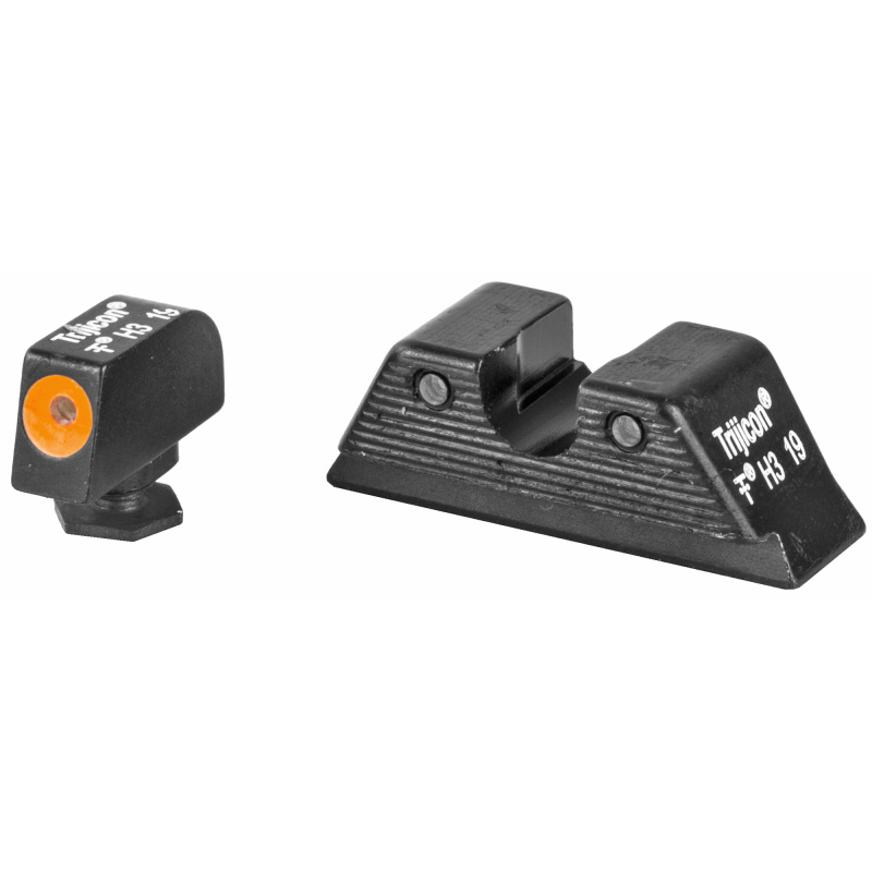 HD Night Sight Set MOS Orange Front Outline Glock 17, 17L, 19, 22, 23, 24, 25,  26, 27, 28, 31, 32, 33, 34, 35, 37, 38 39