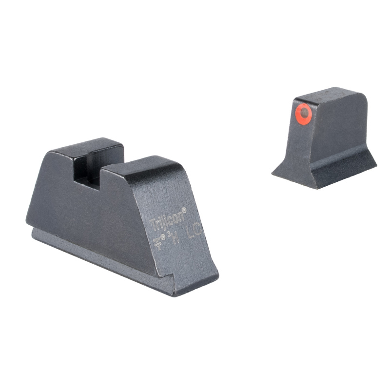 Suppressor/Optic Height, Night Sights, Orange Front with Metal Rear & Green Lamps, For Glock 17,19,22,23,24,26,27,31,32,33,34,35,39 GL201-C-601138