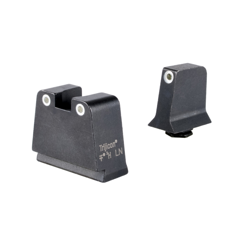 Suppressor/Optic Height, Night Sights, White Front with White Rear & Green Lamps, For Glock 42,43,43X,48 GL243-C-601140