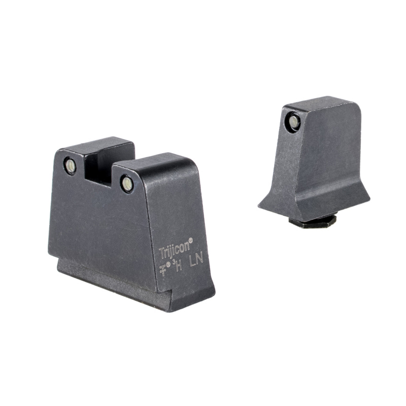 Suppressor/Optic Height, Night Sights, Black Front with Black Rear & Green Lamps, For Glock 42,43,43X,48 GL243-C-601141