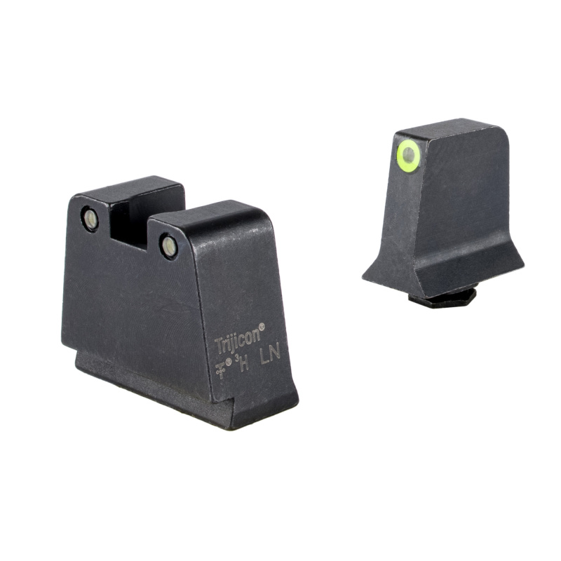 Suppressor/Optic Height, Night Sights, Yellow Front with Black Rear & Green Lamps, For Glock 42,43,43X,48 GL243-C-601143