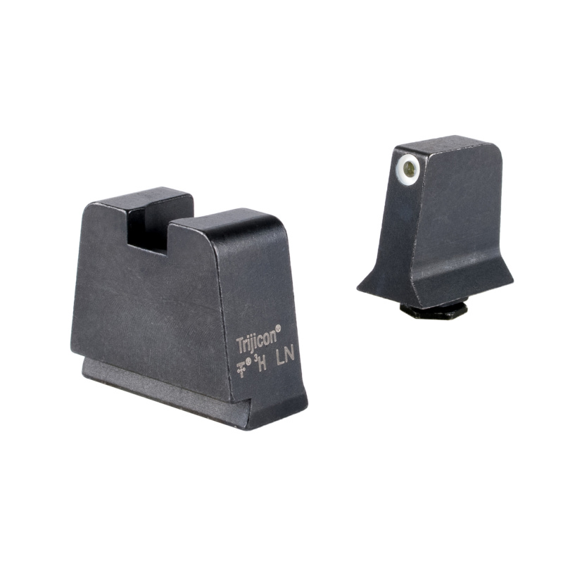 Suppressor/Optic Height, Night Sights, White Front with Metal Rear & Green Lamps, For Glock 42,43,43X,48 GL243-C-601144