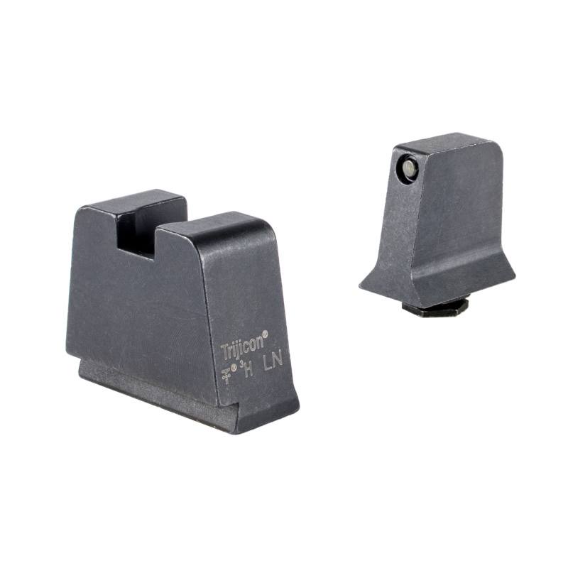 Suppressor/Optic Height, Night Sights, Black Front with Metal Rear & Green Lamps, For Glock 42,43,43X,48 GL243-C-601145