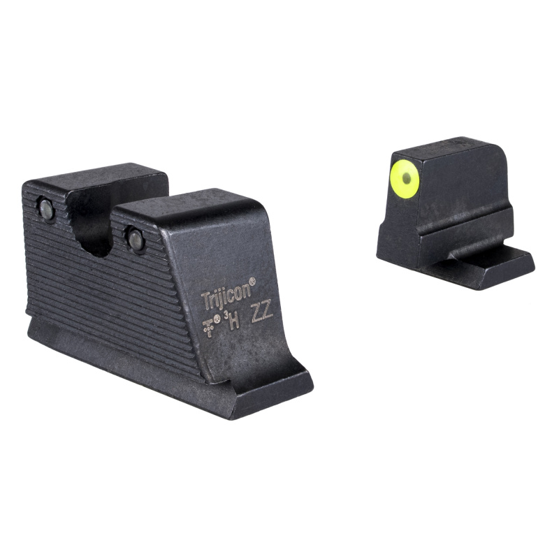 HD XR Tritium Night Sight Set, Fits S&W M&P C.O.R.E./M2.0 Optics Ready, Green Tritium with Yellow Outline Front, Green Tritium with Black Outline U Notch Rear 601179