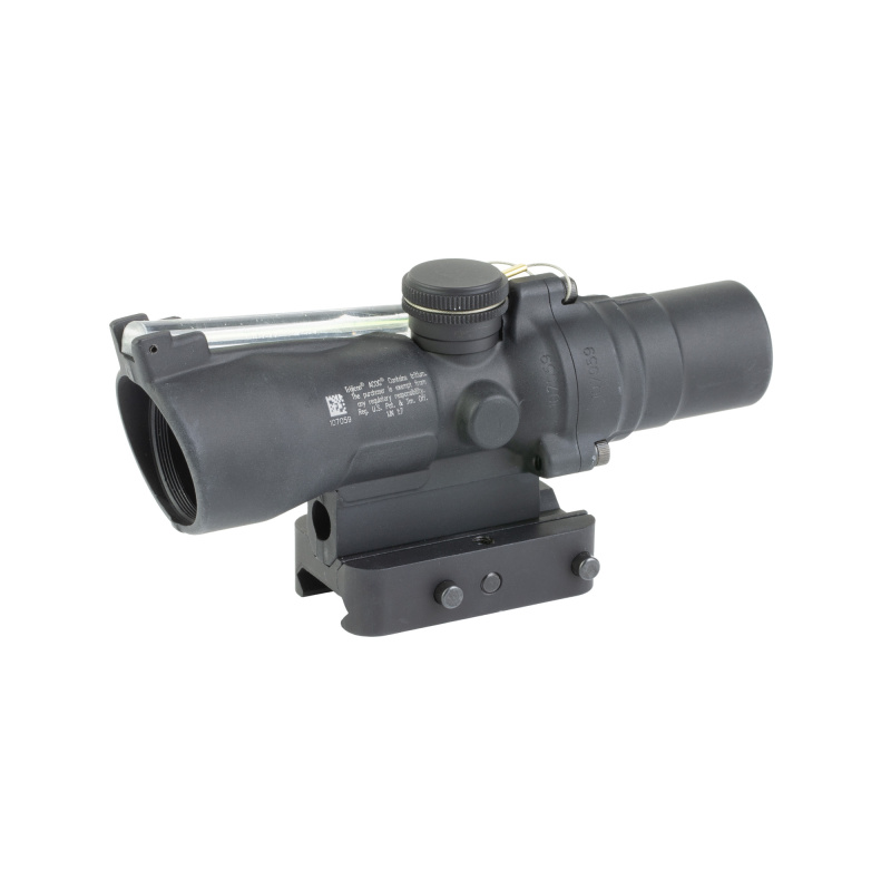 Compact ACOG 2X20, 2x Magnification, 20mm Objective, Dual Illuminated, Green 115/147 Grain 9mm PCC RTR Reticle, Black, Includes Q-LOC Mount TA47-C-400412