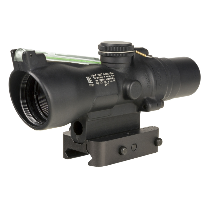 Compact ACOG 2X20, 2x Magnification, 20mm Objective, Dual Illuminated, Green 55 Grain .223 RTR Reticle, Black, Includes Q-LOC Mount TA47-C-400416