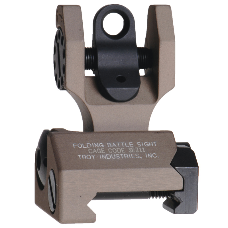 Rear Folding BattleSights Flat Dark Earth Finish Clampack