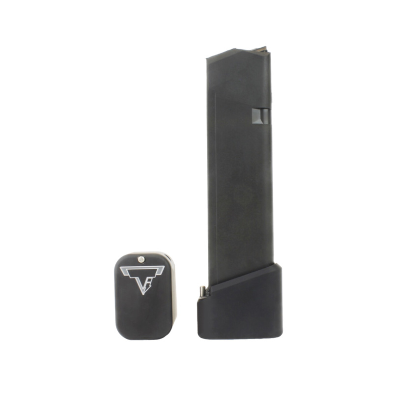 Firepower Base Pad, Magazine Extension, Fits GLOCK 21/41 Magazines, +4 Rounds of 45ACP, Hard Coat Anodized Finish, Flat Black GBP45-00