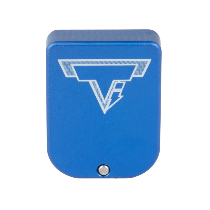 Base Pad, Magazine Extension, Fits 2011 Style Magazines in 9MM/38 Super, +2 Rounds of 9MM, Anodized Finish, Bright Blue STVB-4G02