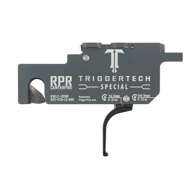 Special, Straight Trigger, Two-Stage, Fits Centerfire Ruger Precision Rifle Gen 1-3, Anodized Finish, Charcoal Housing, Black Trigger RPR-TCB-13-NSF