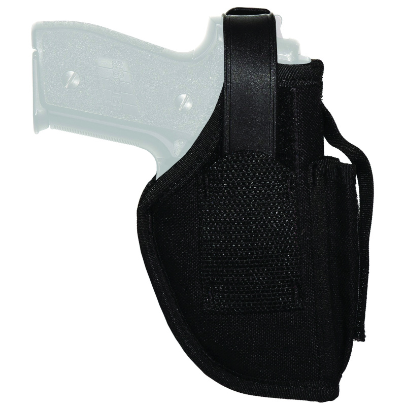 Cordura Hip Holster, With Pouch, Size 16, Fits Medium Auto With 3.75" Barrel, Ambidextrous, Black 70160A
