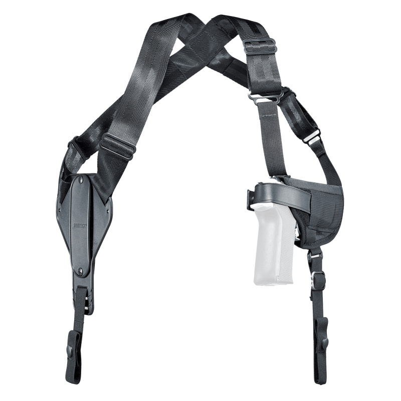 Horizontal Shoulder Holster, Size 5, Fits Large Auto With 5" Barrel, Ambidextrous, Black 87050A