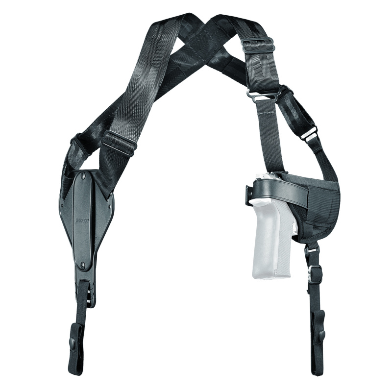 Horizontal Shoulder Holster, Size 15, Fits Medium Auto With 3.75" Barrel, Ambidextrous, Black 87150A