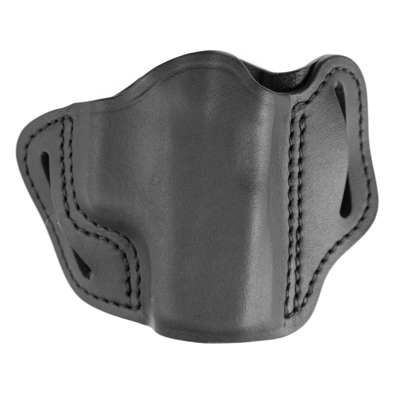 Uncle Mikes Outside Waistband Leather Holster, Size 1, Fits Most Small Frame Autos (3" 1911/Bersa Thunder/Glock 42/43), Leather, Right Hand, Black UM-OWB-1-MBL-R