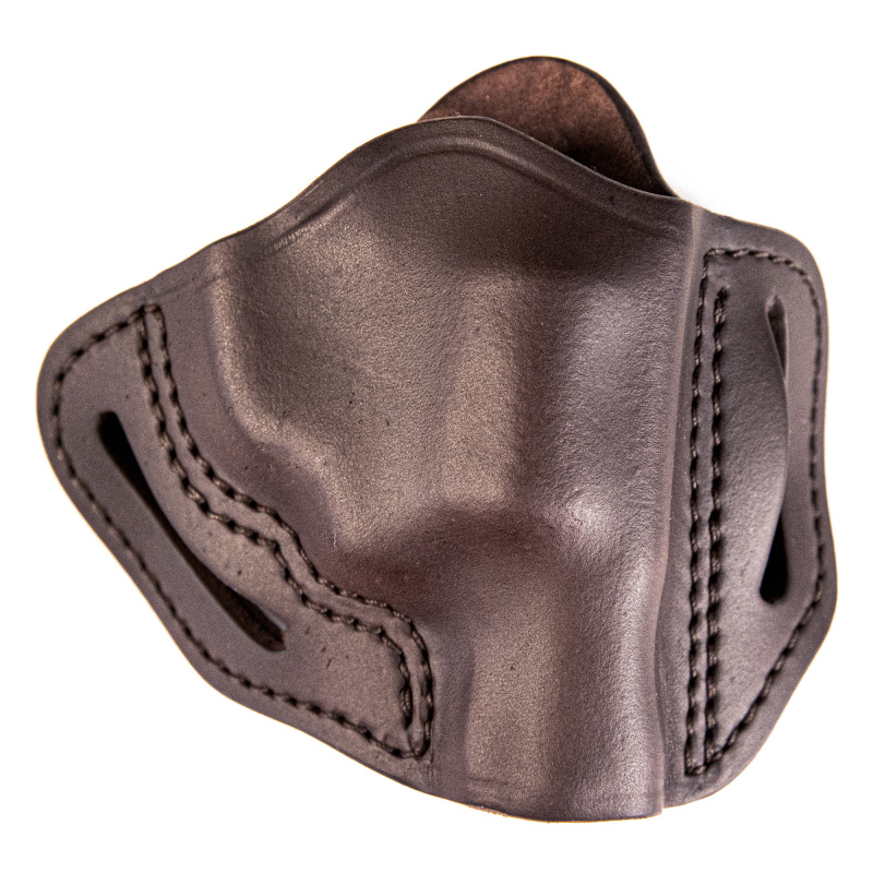 Uncle Mikes Outside Waistband Leather Holster, Fits S&W J-Frame, Ruger LCR and Similar Size Revolvers, Leather Construction, Right Hand, Brown UM-OWB-J-BRW-R