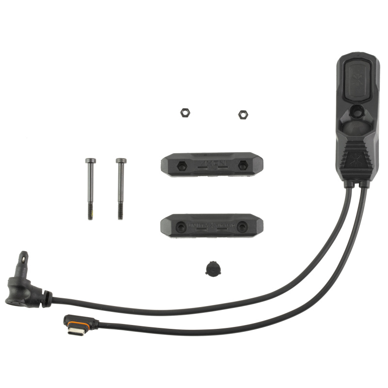 AXON, Link, 7", Dual Lead Remote Switch For Crane Laser and USB-C, Fits Picatinny, Black AXN-UCI7B