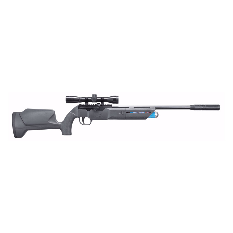 KOMPLETE NCR Air Rifle, .177 Pellet, 1025 Feet Per Second, Polypropylene Finish, Black, Rubber Pad Stock, 12 Rounds, Includes 4X32 Scope with Rings, 1-NitroAir Cartridge, 2-Rotary Magazines 2251556