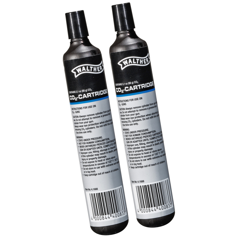 Walther 88 gram CO2 Cylinder, 2 pack 2252534