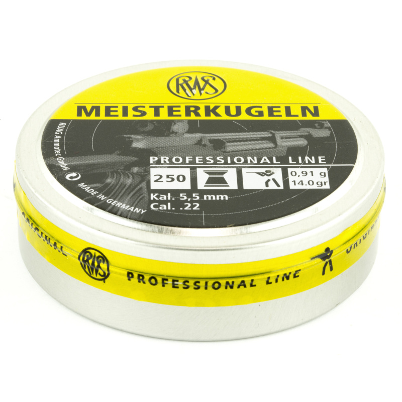 Meisterkugeln Professional Line, .22 Pellet, Tin of 250 2404458