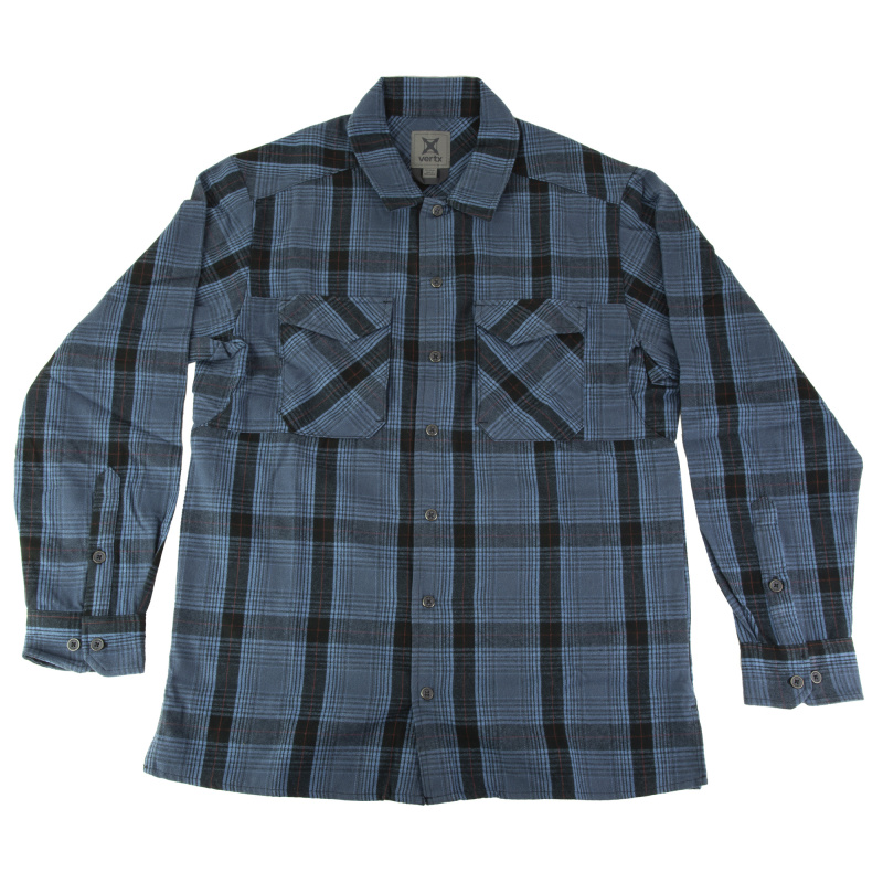 Flannel Shirt, Medium, Blue Ridge Plaid, Canyon River VTX1500 BLRP MEDIUM
