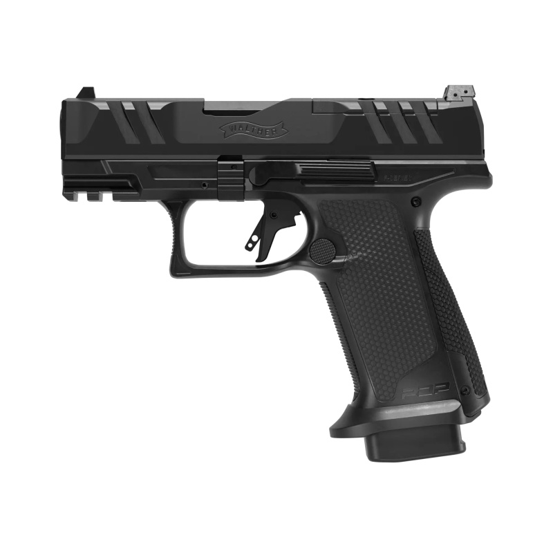 PDP, PRO-E F-Series, Semi-automatic, Striker Fired, Polymer Frame Pistol, Compact, 9MM, 3.5" Barrel, Tenifer Finish, Black, Optics Ready, Adjustable Sights, 18 Rounds, 3 Magazines 4797053