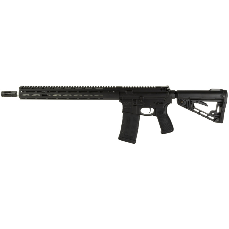 Protector S Carbine, Semi-automatic Rifle, 223 Remington/556NATO, 16" Stainless Steel Barrel, 1/2X28 Threaded with Q-Comp Muzzle Device, Mid-length Gas System, Anodized Finish, Black, Wilson Combat M-LOK Free FLoat Handguard, Wilsom Combat/BCM Starburst