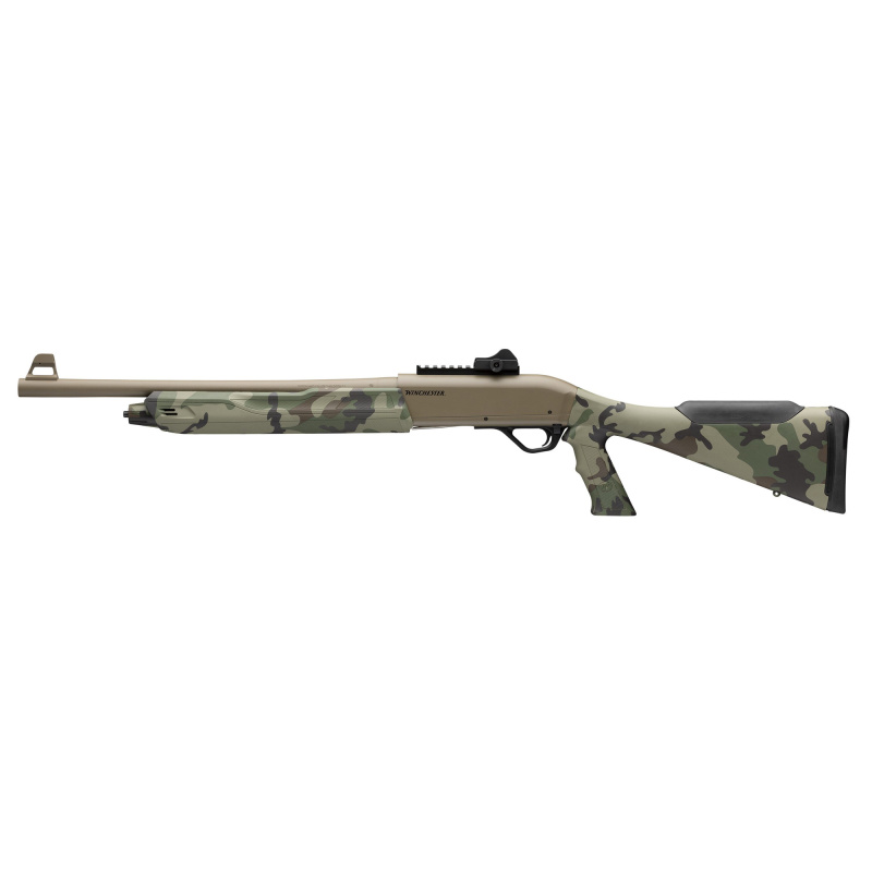 SX4 Extreme Defender, Semi-automatic Shotgun, 12 Gauge, 3" Chamber, 18.5" Barrel, Cerakote Finish, Flat Dark Earth, Woodland Camo Furniture, Pistol Grip Stock, 4 Rounds 511321395