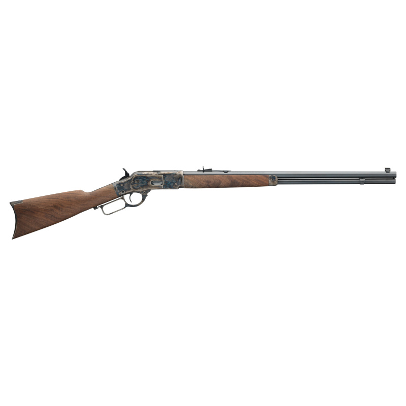 Model 73 Sporter Case Hardened .45 Colt 24 Inch Full Octagon Barrel Polished Blue Finish Grade II/III Walnut Straight Grip Stock Classic Rifle-Style Forearm 13 Round