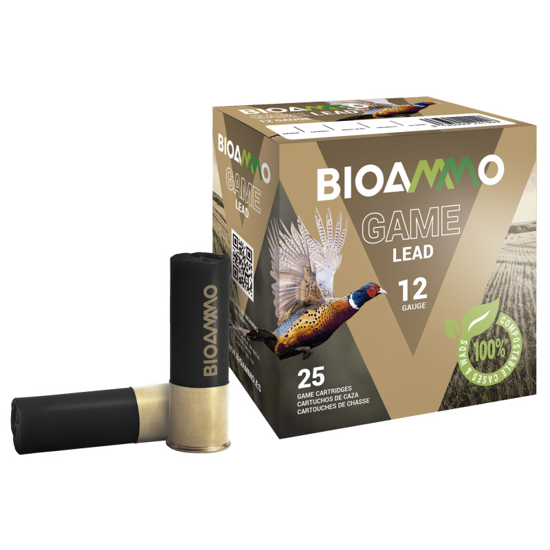 BIOAMMO, PHEASANT, 12 Gauge, 2.75", #6, 1 oz, LeadShotshell, 25 Round Box BL2860