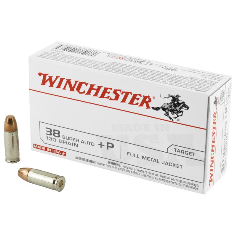 USA Brand .38 Super Auto +P 130 Grain Full Metal Jacket