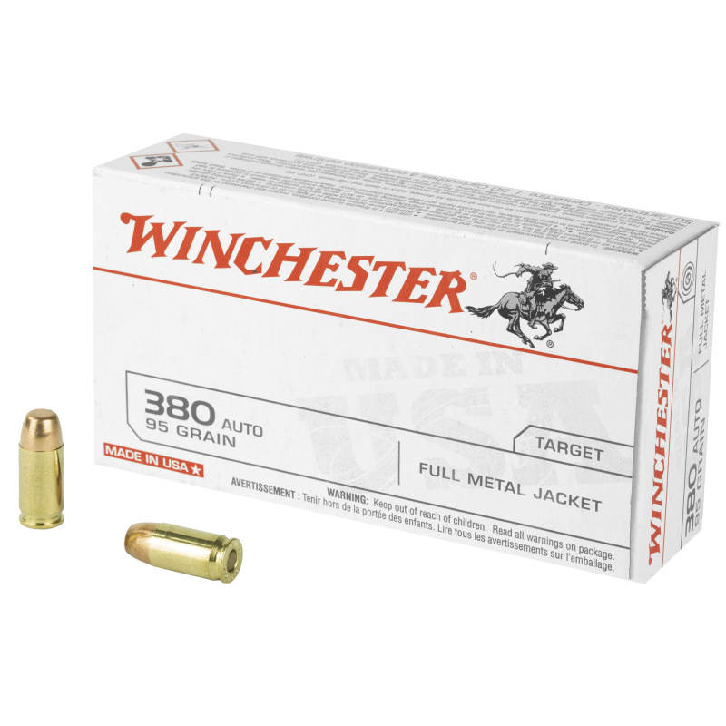 USA Brand .380 ACP 95 Grain Full Metal Jacket 50 Per Box