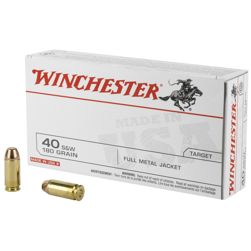USA Brand .40 Smith & Wesson 180 Grain Full Metal Jacket 50 Per Box