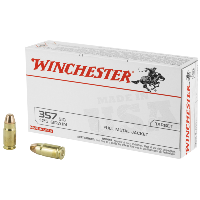 USA Brand .357 Sig 125 Grain Full Metal Jacket Flat Nose