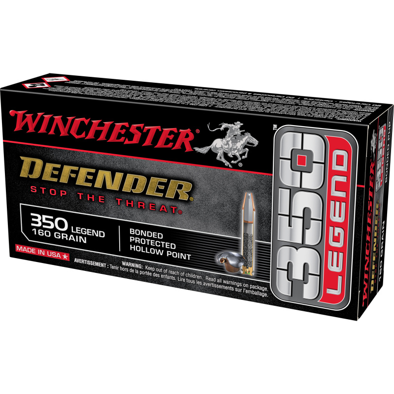 Defender, 350 Legend, 160Gr, Bonded Hollow Point, 20 Round Box S350PDB