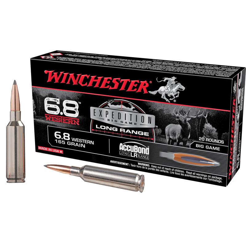 Expedition Big Game Long Range, 6.8 Western, 165Gr, AccuBond, 20 Round Box S68WLR
