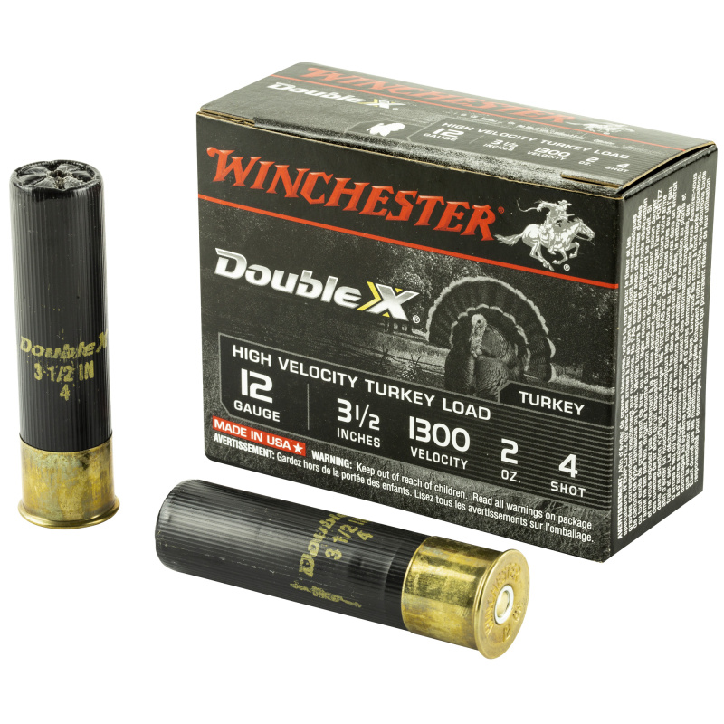 Double X High Velocity Turkey Loads Copper Plated Buffered 12 Gauge 3.5 Inch 1300 FPS 2 Ounce 4 Shot