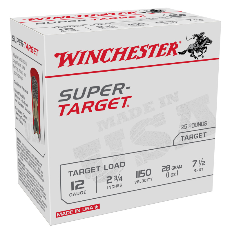 Super Target, 12 Gauge 2.75", #7.5 Shots, 1 oz, Shotshell, 25 Round Box TRGT11507