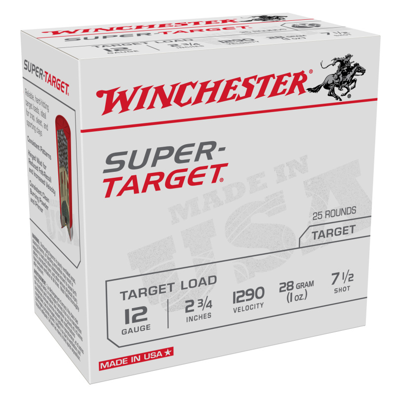 WIN SUPER TARGET 12GA 2.75" LS 1OZ #7.5 25/10