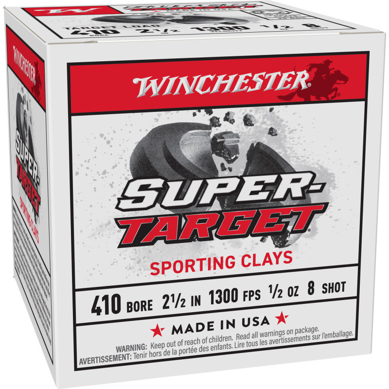 Super Target, 410 Bore 2.5", #8, 1/2 oz, Shotshell, 25 Round Box TRGTS418