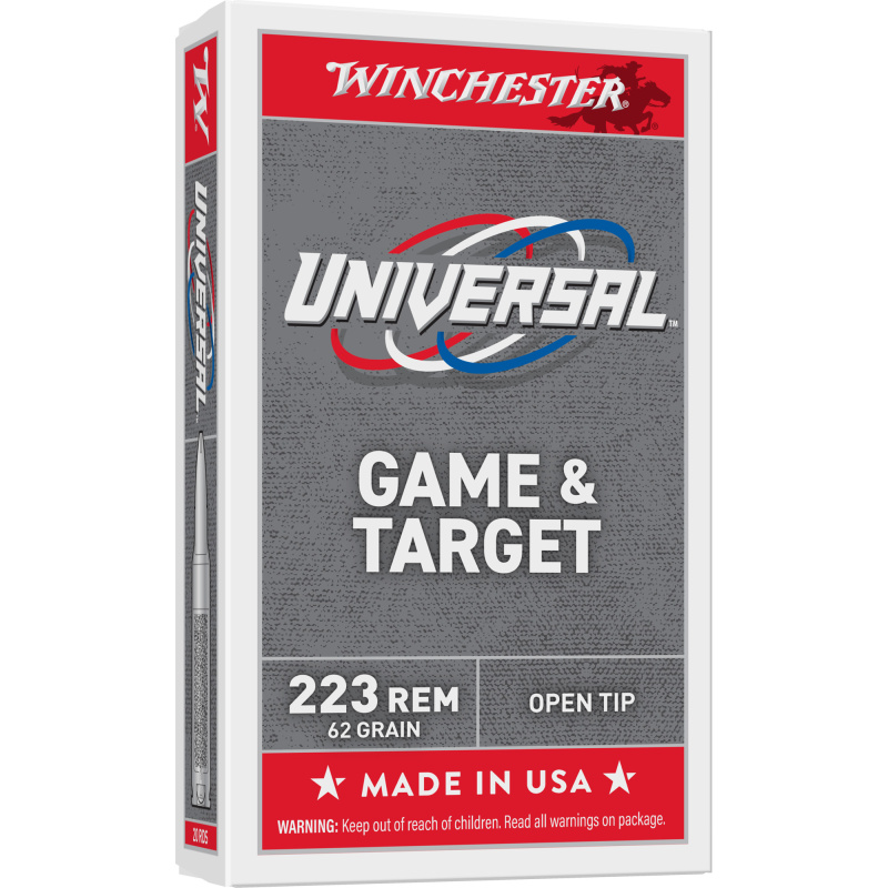 White Box, 223 Remington, 62 Grain, Full Metal Jacket, 20 Round Box U223HP62